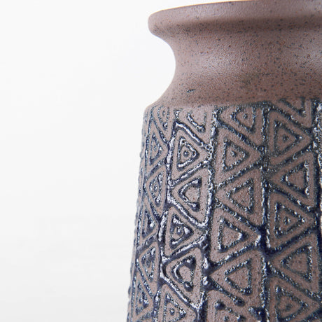 Sefina I Small Brown/Black Patterned Ceramic Vase by Mercana at Eve Furniture