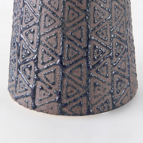 Sefina I Small Brown/Black Patterned Ceramic Vase by Mercana at Eve Furniture