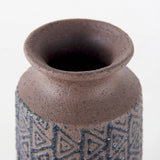 Sefina II Medium Brown/Black Patterned Ceramic Vase by Mercana at Eve Furniture