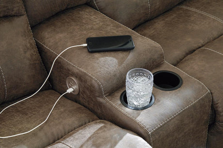 Segburg Driftwood 2-Piece Power Reclining Sofa by Ashley at Eve Furniture