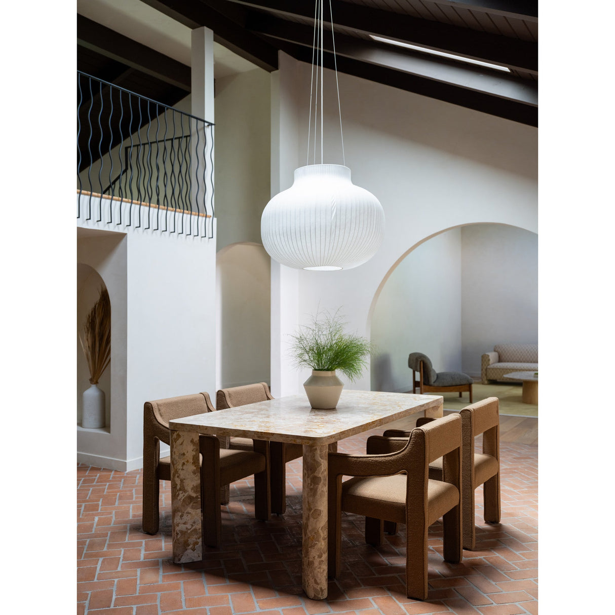 Segment Beige Panther Stone Dining Table by Moe's Home at Eve Furniture