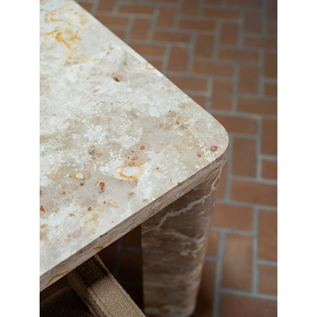 Segment Beige Panther Stone Dining Table by Moe's Home at Eve Furniture