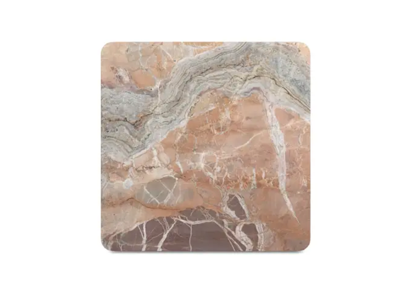 Segment Coffee Table Orange Levante Marble by Moe's Home at Eve Furniture