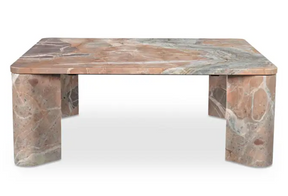 Segment Coffee Table Orange Levante Marble by Moe's Home at Eve Furniture