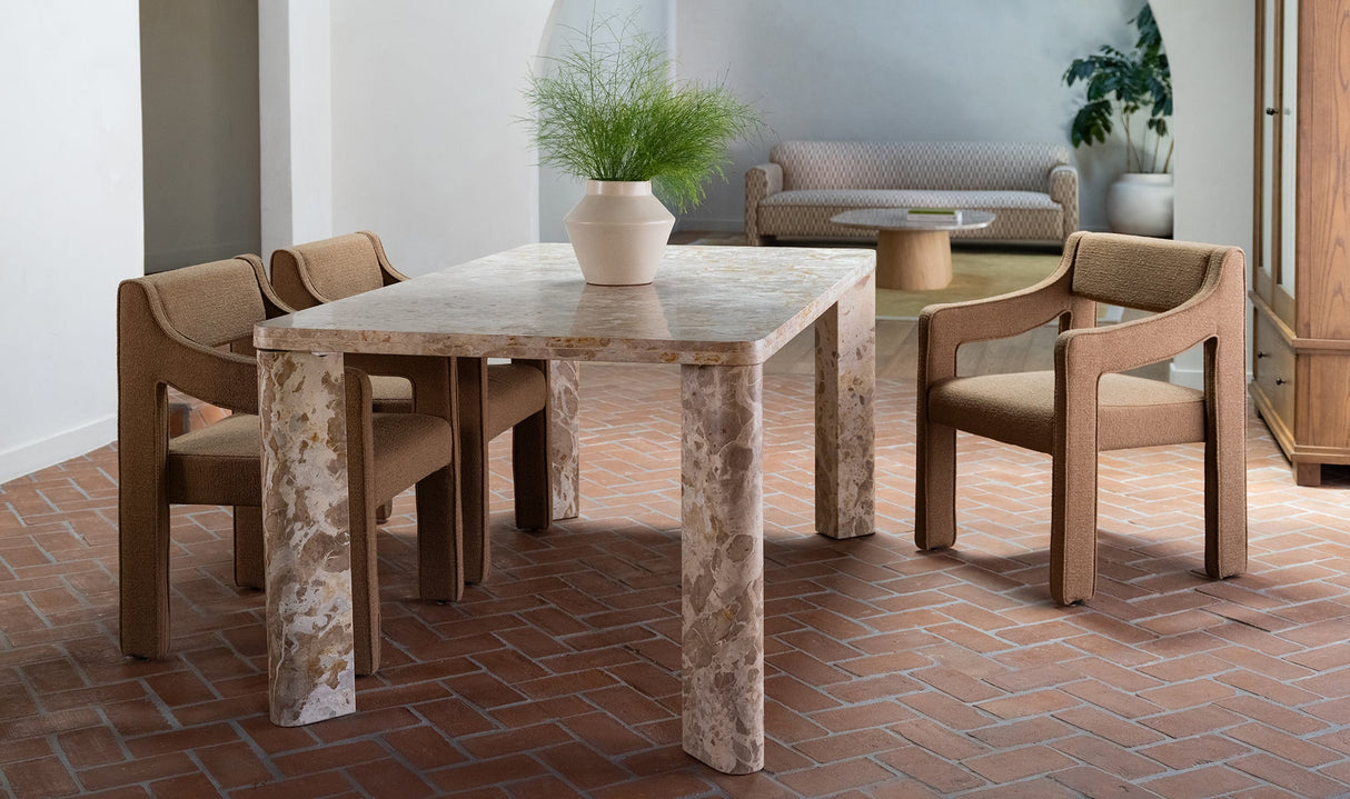 Segment Dining Table Panther Stone Beige by Moe's Home at Eve Furniture