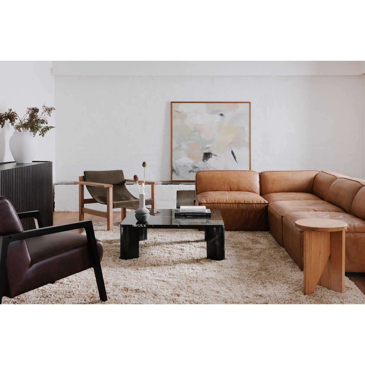 Segment Jetty Black Coffee Table by MOES at Eve Furniture