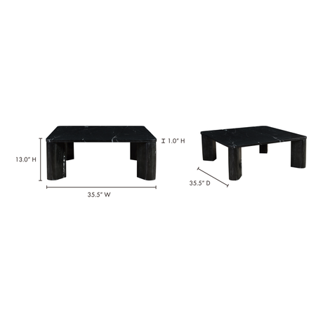 Segment Jetty Black Coffee Table by MOES at Eve Furniture