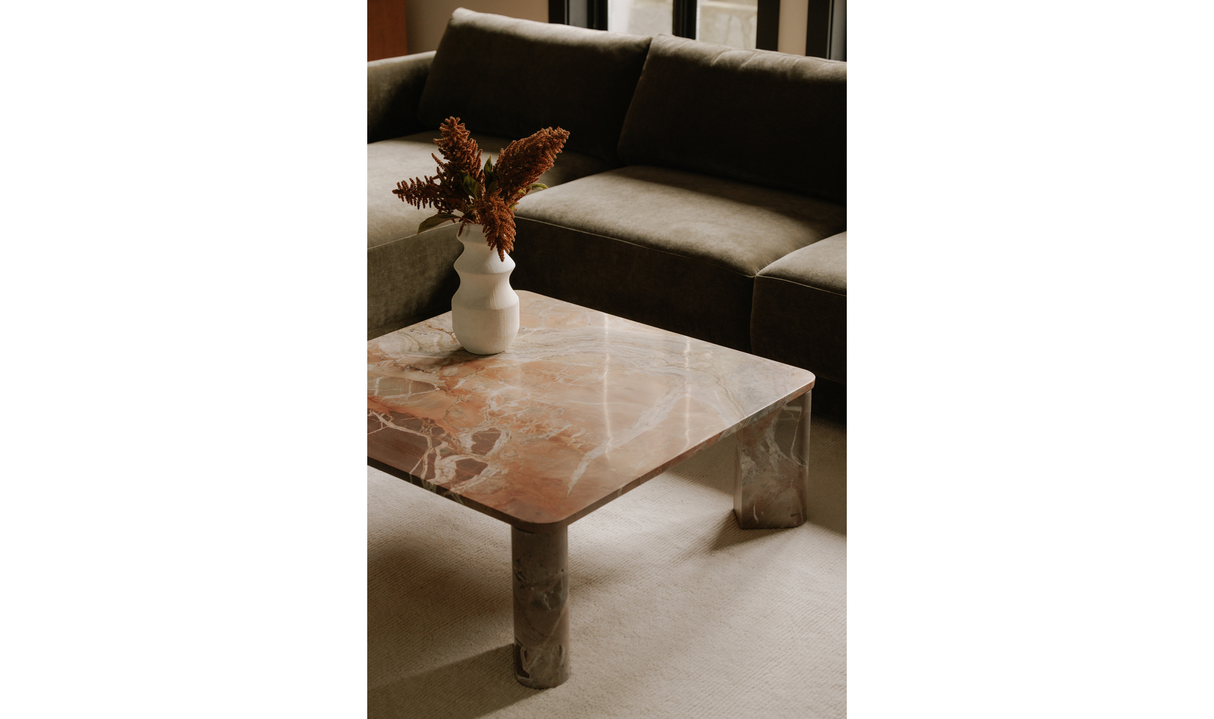 Segment Orange Levante Marble Coffee Table by Moe's Home at Eve Furniture