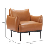 Sekil Brown Accent Chair by Zuomod at Eve Furniture