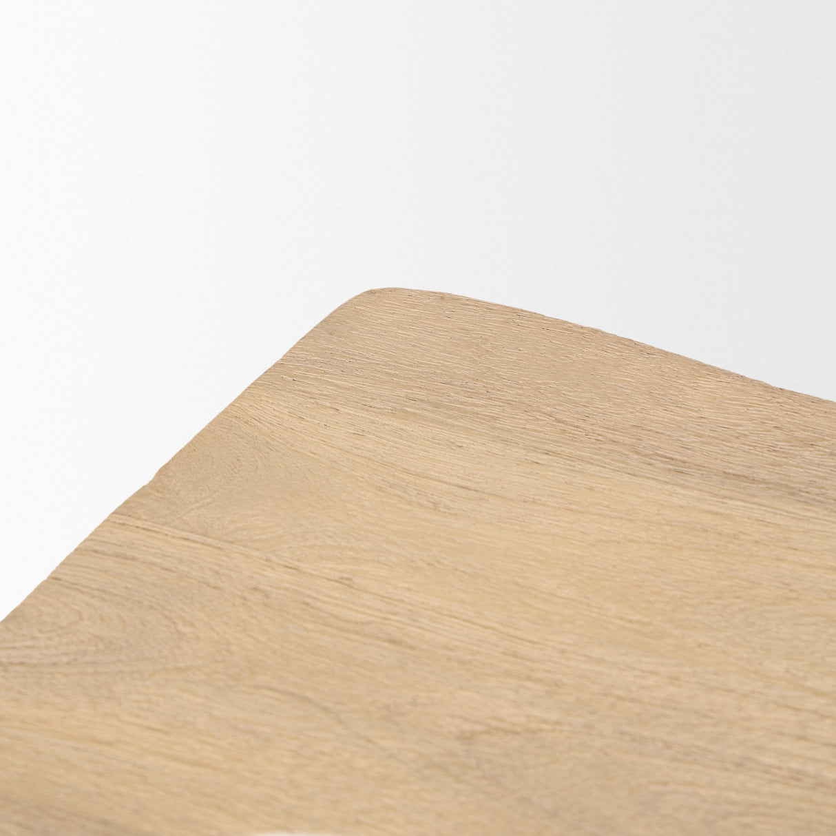 Sekou Light Brown Short Wooden Craftsman Stool by Mercana at Eve Furniture