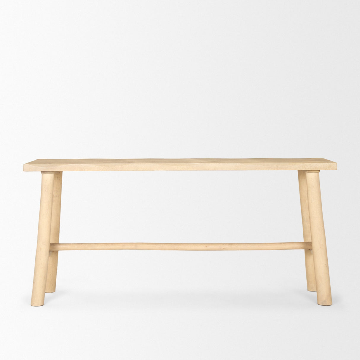 Sekou Light Brown Wooden Craftsman Console Table by Mercana at Eve Furniture