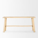 Sekou Light Brown Wooden Craftsman Console Table by Mercana at Eve Furniture