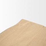 Sekou Light Brown Wooden Craftsman Console Table by Mercana at Eve Furniture