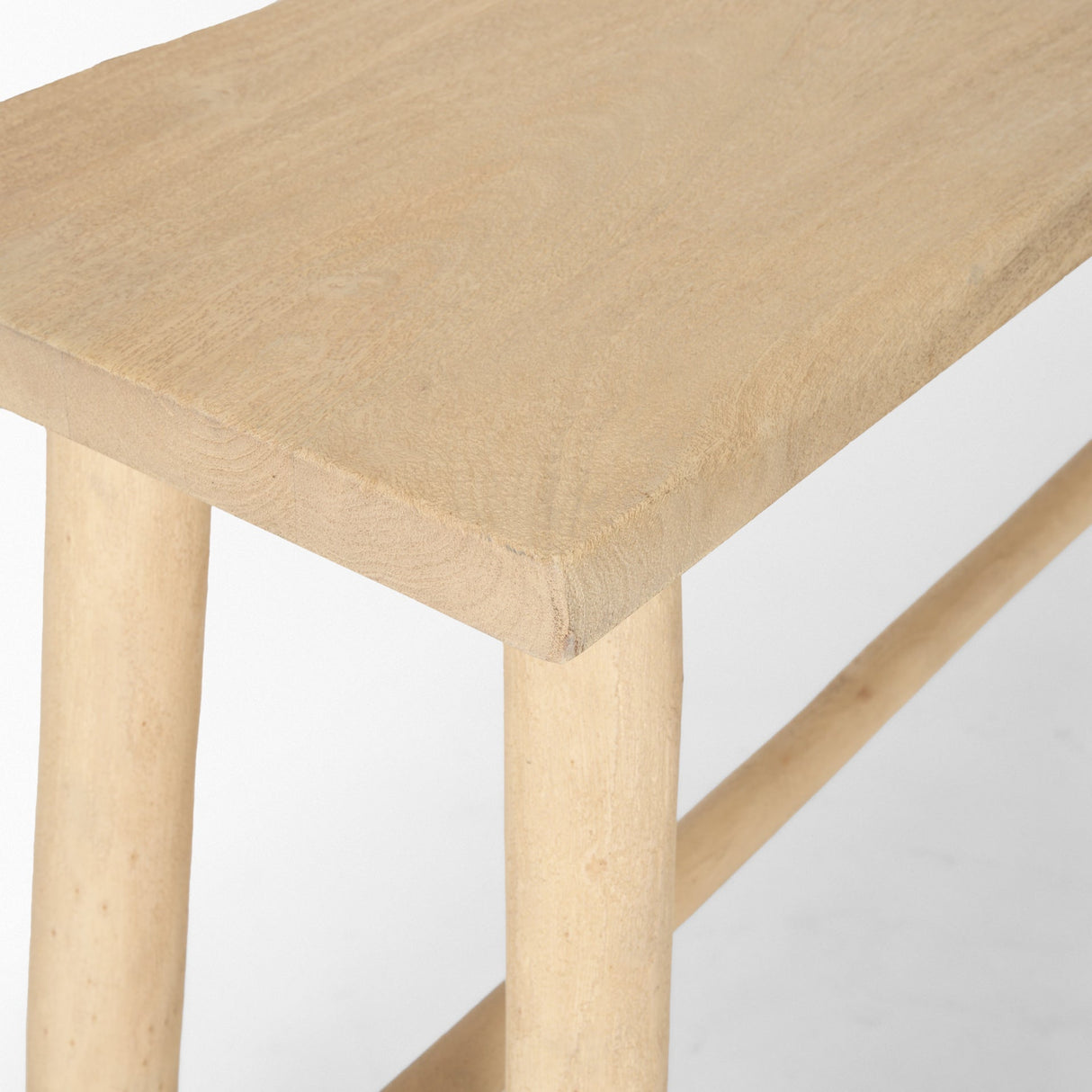 Sekou Light Brown Wooden Craftsman Console Table by Mercana at Eve Furniture