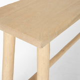Sekou Light Brown Wooden Craftsman Console Table by Mercana at Eve Furniture