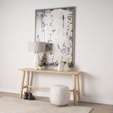 Sekou Light Brown Wooden Craftsman Console Table by Mercana at Eve Furniture