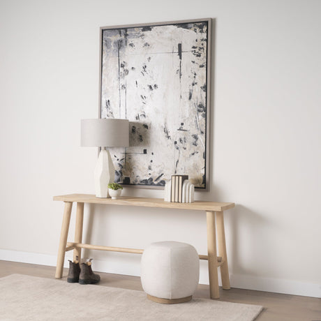 Sekou Light Brown Wooden Craftsman Console Table by Mercana at Eve Furniture