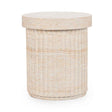 Selah Capri Limestone Outdoor Accent Table by Classic Home at Eve Furniture