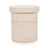 Selah Capri Limestone Outdoor Accent Table by Classic Home at Eve Furniture
