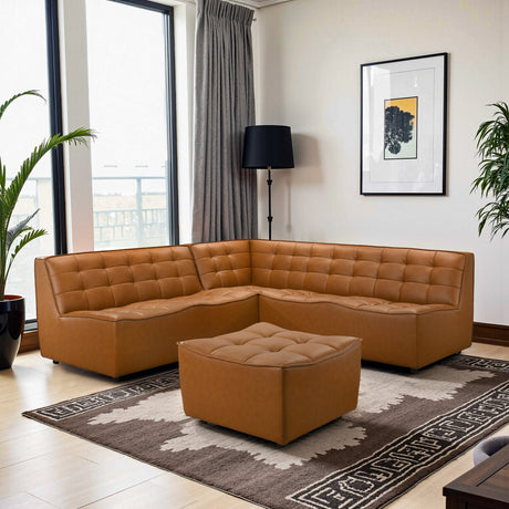 Selen Comfy & Chic Corner Sectional Sofa with Ottoman by Ashcroft Imports at Eve Furniture