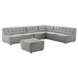 Selen Light Grey Linen Corner Sectional