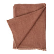 Selena Linen End of Bed Blanket, Brick, Set of 2 by Mercana at Eve Furniture