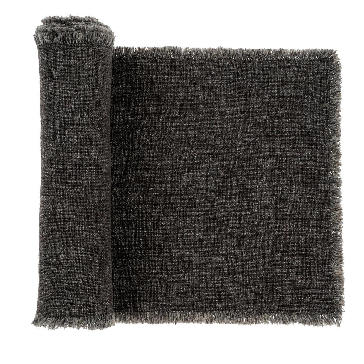 Selena Linen Table Runner Dark Grey, Set of 2 by Mercana at Eve Furniture