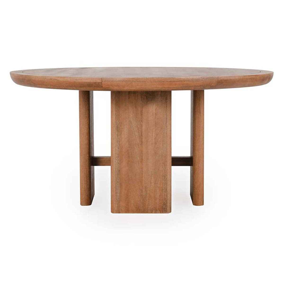 Selena Pottery Brown Round Dining Table by Classic Home at Eve Furniture