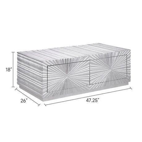 Selene Silver Coffee Table by New Era Innovations at Eve Furniture