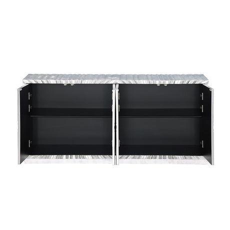Selene Silver Leaf Console Table by New Era Innovations at Eve Furniture