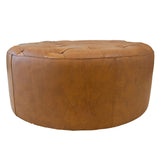 Seletar Tan Leather Ottoman by Ashcroft Furniture at Eve Furniture