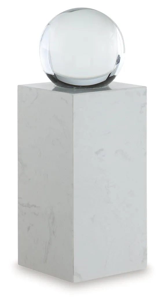 Sellner Clear/White Sculpture by Ashley at Eve Furniture