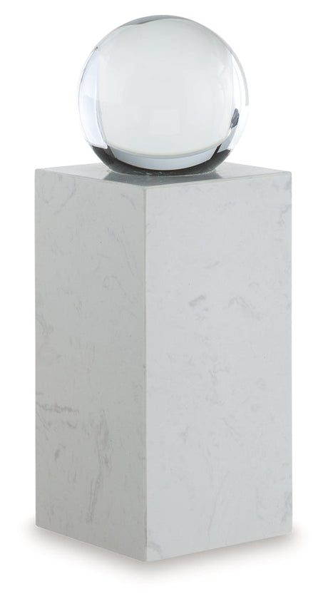 Sellner Clear/White Sculpture by Ashley at Eve Furniture