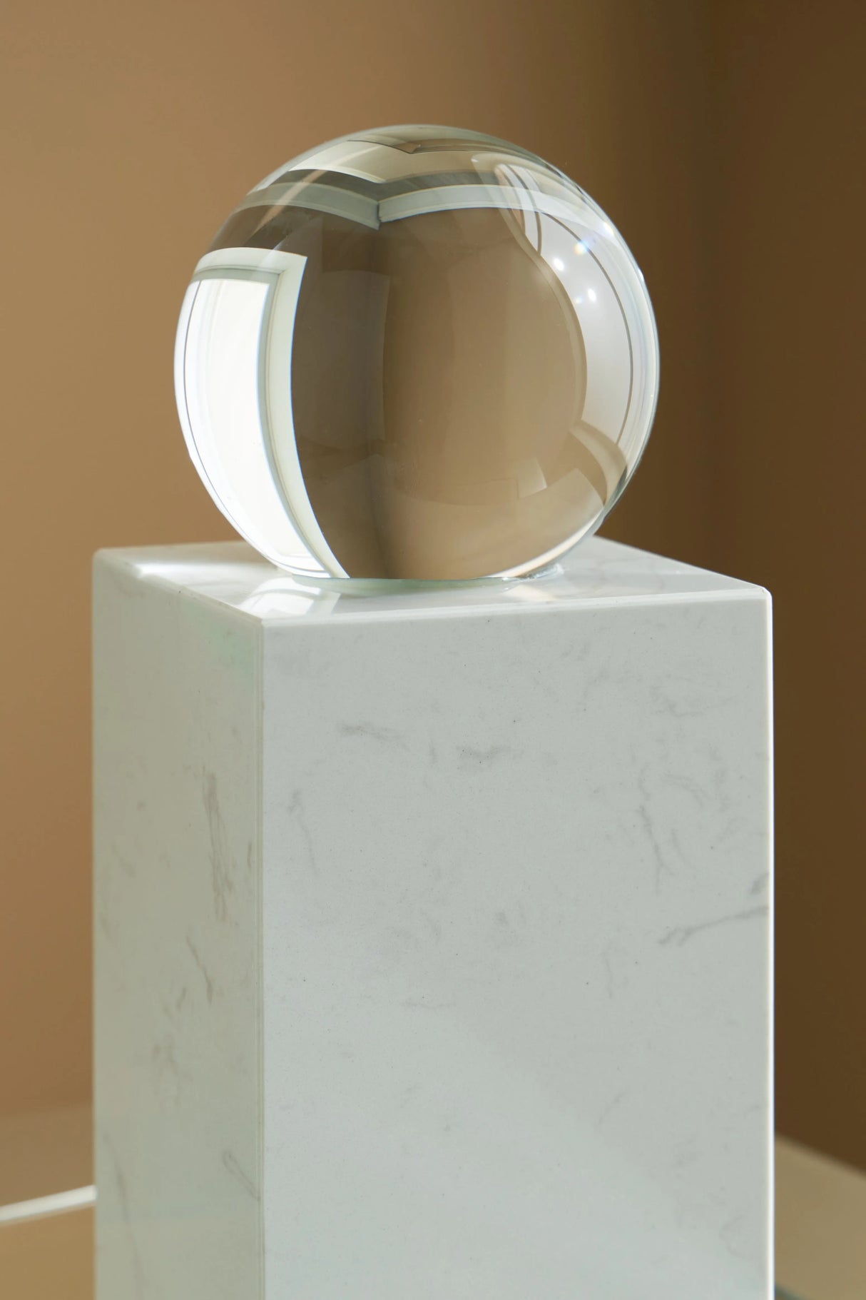 Sellner Clear/White Sculpture by Ashley at Eve Furniture