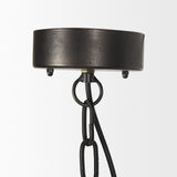 Selma Black Wood Bead and Metal Chandelier by Mercana at Eve Furniture
