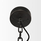 Selma Black Wood Bead and Metal Chandelier by Mercana at Eve Furniture