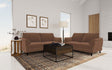 Selma Rust 2-Piece Velvet Upholstered Crescent Arm Living Room Set by Coaster at Eve Furniture