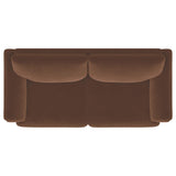 Selma Rust Velvet Crescent Arm Sofa by Coaster at Eve Furniture