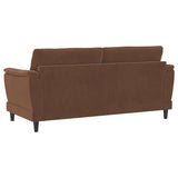 Selma Rust Velvet Crescent Arm Sofa by Coaster at Eve Furniture