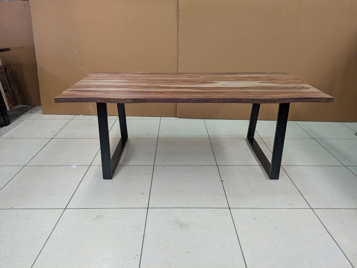 Selwyn Light Sheesham 80-inch Live Edge Solid Wood Dining Table by Coaster at Eve Furniture