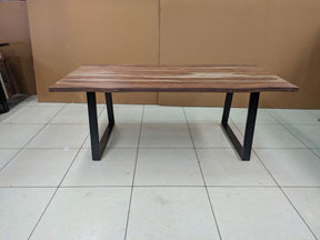 Selwyn Light Sheesham 80-inch Live Edge Solid Wood Dining Table by Coaster at Eve Furniture