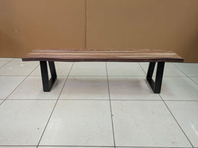 Selwyn Light Sheesham Live Edge Solid Wood Dining Bench by Coaster at Eve Furniture