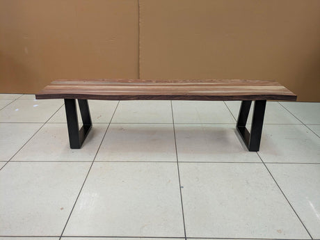 Selwyn Light Sheesham Live Edge Solid Wood Dining Bench by Coaster at Eve Furniture
