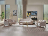 Senfoni 3-pieces (Sofa & Loveseat & Chair) Livingroom Set in Beige