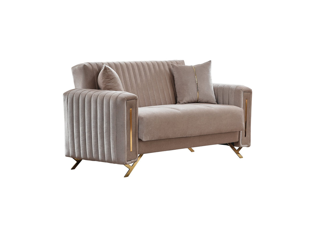 Senfoni 3-pieces (Sofa & Loveseat & Chair) Livingroom Set in Beige by Furnia at Eve Furniture