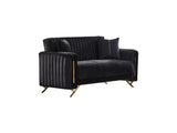 Senfoni 3-pieces (Sofa & Loveseat & Chair) Livingroom Set in Black by Furnia at Eve Furniture