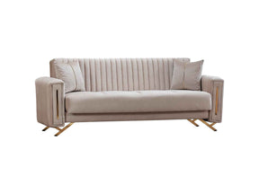Senfoni Beige Convertible Sofa by Furnia at Eve Furniture