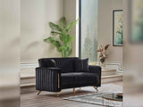Senfoni Black Convertible Loveseat by Furnia at Eve Furniture