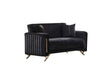 Senfoni Black Convertible Loveseat by Furnia at Eve Furniture