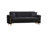 Senfoni Black Convertible Sofa by Furnia at Eve Furniture